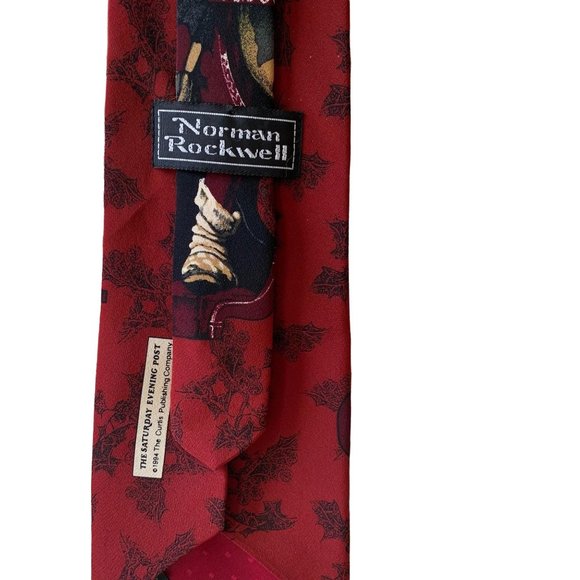 Vintage Norman Rockwell Silk Santa Tie - Picture 5 of 9